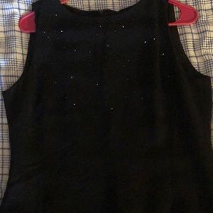 cocktail dress black shinny diamonds on top half